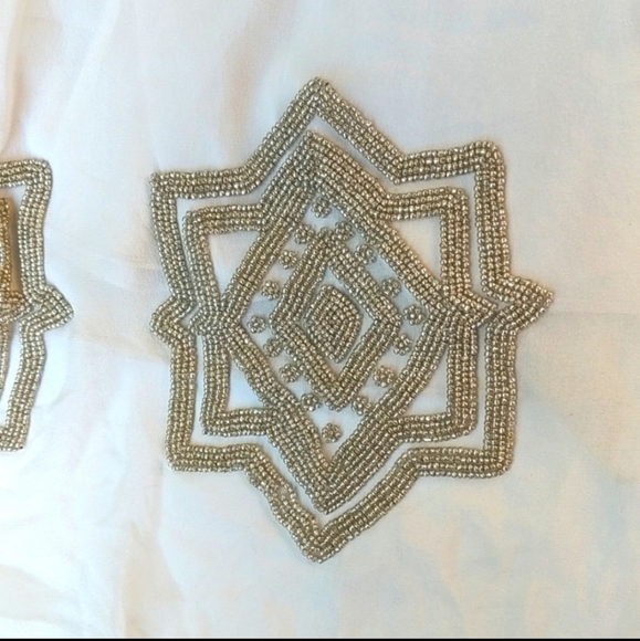 Mara Hoffman Athena beaded silk chiffon gown 0 wedding bohemian - Picture 7 of 16